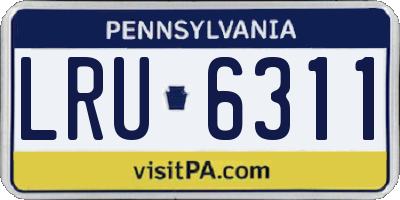 PA license plate LRU6311