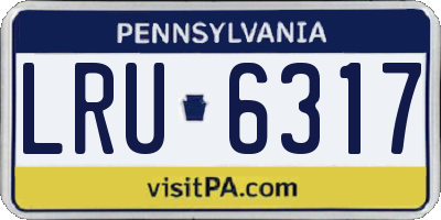 PA license plate LRU6317