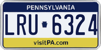 PA license plate LRU6324
