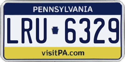 PA license plate LRU6329