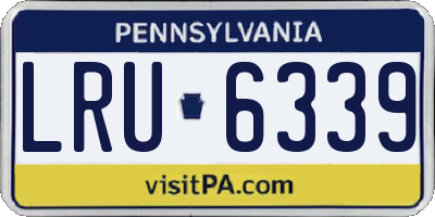 PA license plate LRU6339
