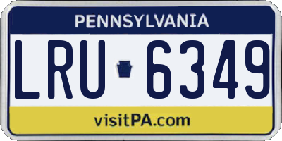 PA license plate LRU6349