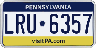 PA license plate LRU6357