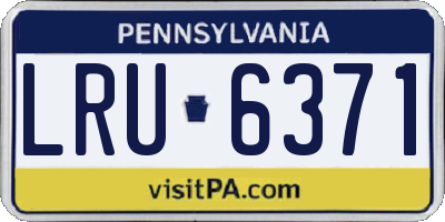 PA license plate LRU6371
