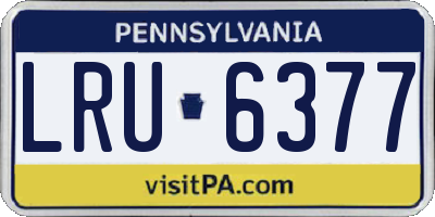 PA license plate LRU6377