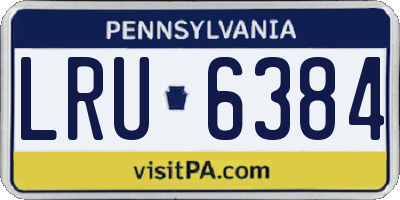 PA license plate LRU6384