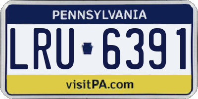 PA license plate LRU6391
