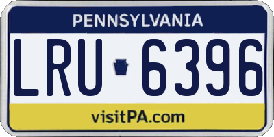 PA license plate LRU6396