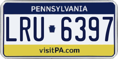 PA license plate LRU6397