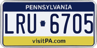 PA license plate LRU6705