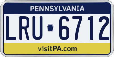 PA license plate LRU6712