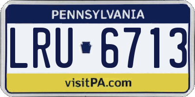 PA license plate LRU6713
