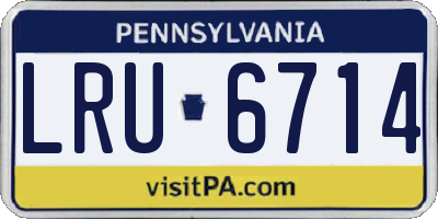 PA license plate LRU6714