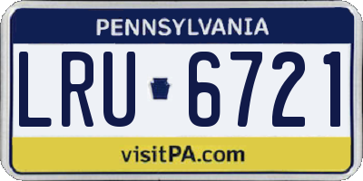 PA license plate LRU6721