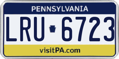 PA license plate LRU6723