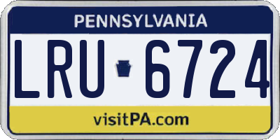 PA license plate LRU6724