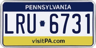 PA license plate LRU6731