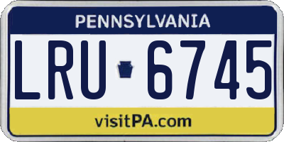 PA license plate LRU6745