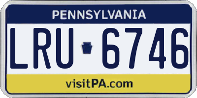 PA license plate LRU6746