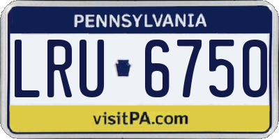 PA license plate LRU6750