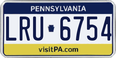 PA license plate LRU6754