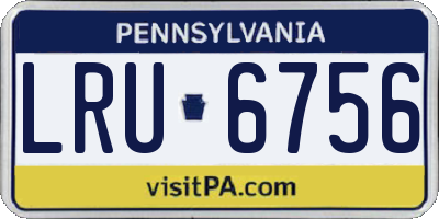 PA license plate LRU6756