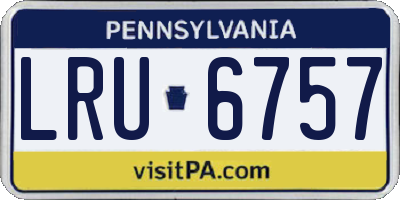 PA license plate LRU6757