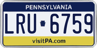 PA license plate LRU6759