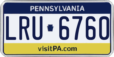 PA license plate LRU6760