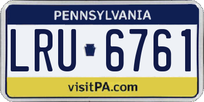 PA license plate LRU6761