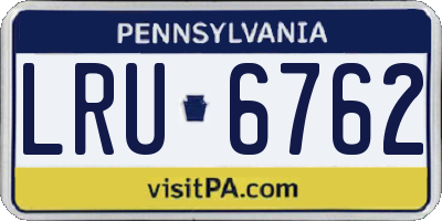 PA license plate LRU6762