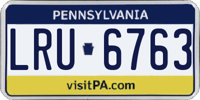 PA license plate LRU6763