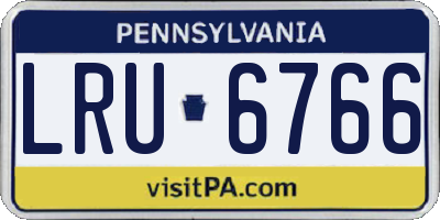 PA license plate LRU6766