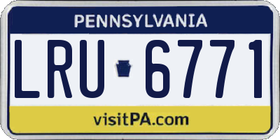 PA license plate LRU6771