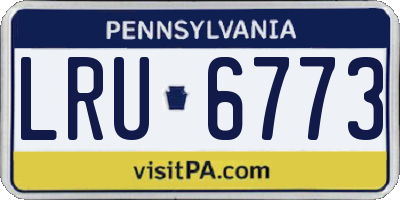 PA license plate LRU6773