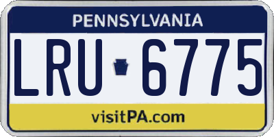 PA license plate LRU6775