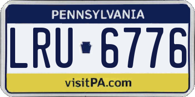 PA license plate LRU6776