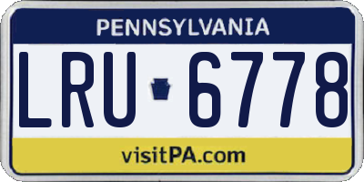 PA license plate LRU6778