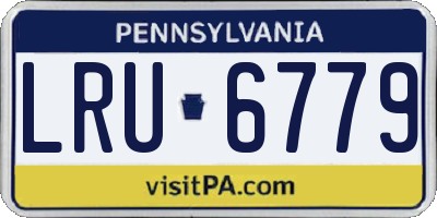 PA license plate LRU6779