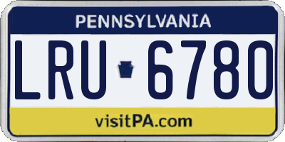 PA license plate LRU6780