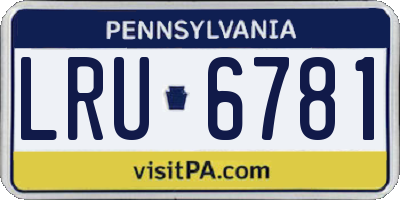 PA license plate LRU6781