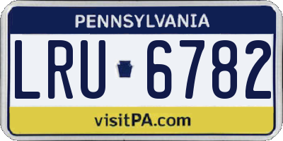 PA license plate LRU6782