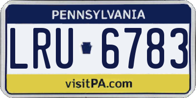 PA license plate LRU6783