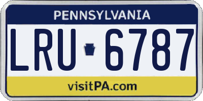 PA license plate LRU6787
