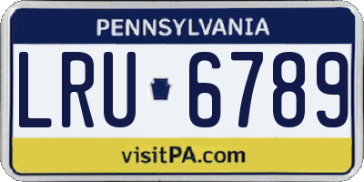 PA license plate LRU6789