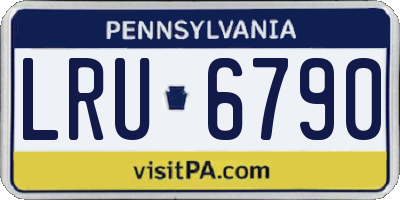 PA license plate LRU6790