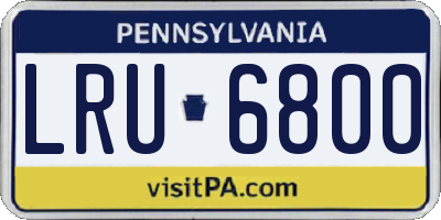 PA license plate LRU6800