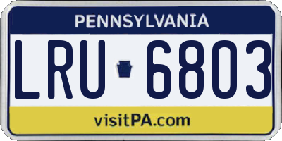 PA license plate LRU6803