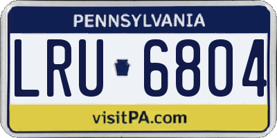 PA license plate LRU6804
