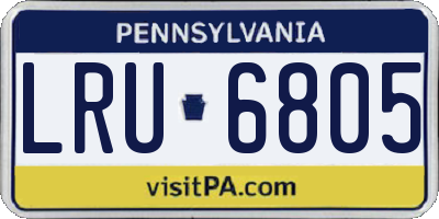 PA license plate LRU6805